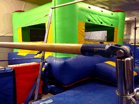 The bounce house.